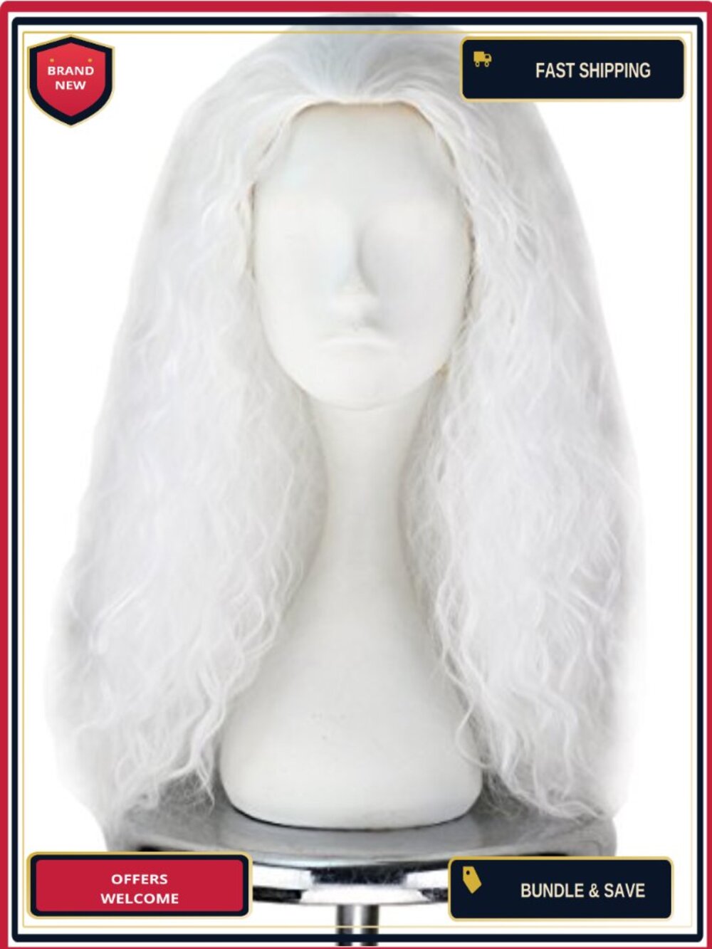 Long Curly Hair Wig Heat Resistant Cosplay Halloween Party